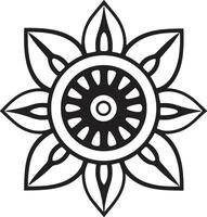 feuille et fleur logo pour yoga dans moderne minimal style vecteur