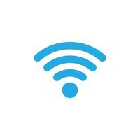 bleu Wifi signal icône vecteur, sans fil l'Internet signe isolé sur blanc arrière-plan, plat style, vecteur illustration