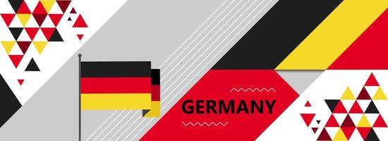 Allemagne nationale ou indépendance journée bannière conception pour pays fête. drapeau de Allemagne moderne rétro conception abstrait géométrique Icônes. vecteur illustration