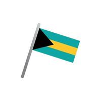 Bahamas drapeau icône vecteur