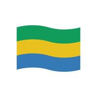 Gabon drapeau icône vecteur