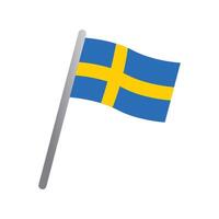 Suède drapeau icône vecteur