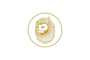 vecteur logo entreprise d'or Lion symbole élégant blanc Contexte