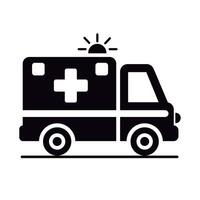 ambulance voiture silhouette gratuit vecteur conception