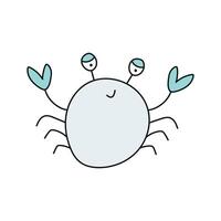 crabe. vecteur illustration dans griffonnage style