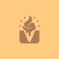 vecteur logo art pour petit affaires magasin et Jeu entreprise. la glace crème sucré conception affaires