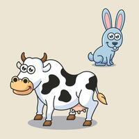 dessin animé ferme Grange national animal pour éducation des gamins les enfants vecteur conception art
