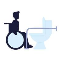 image des toilettes pour handicapés vecteur