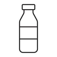 l'eau bouteille ligne icône. vecteur