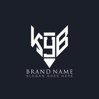 kyb abstrait lettre logo. kyb Créatif monogramme initiales lettre logo concept. kyb unique moderne plat abstrait vecteur lettre logo conception.