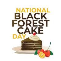 nationale noir forêt gâteau journée vecteur conception modèle bien pour fête usage. noir forêt gâteau vecteur illustration. vecteur eps dix.