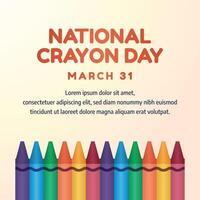 nationale crayon journée conception modèle bien pour fête usage. crayon vecteur illustration. crayon image. plat conception. eps dix.