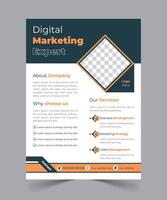 modèle de conception de flyer de marketing commercial vecteur