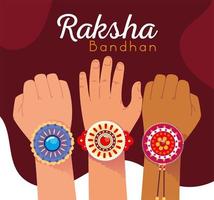 affiche de raksha bandhan vecteur