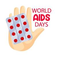illustration de la journée mondiale du sida vecteur