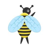 illustration de mignonne abeille vecteur