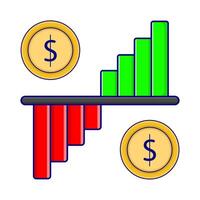 illustration de investissement graphique vecteur