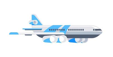en volant civil avion transport. plat avion. passager et cargaison air transport. vecteur illustration