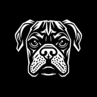 boxeur chien, minimaliste et Facile silhouette - vecteur illustration