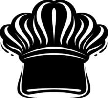 chef chapeau, noir et blanc vecteur illustration