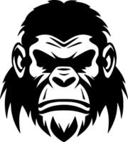 chimpanzé - minimaliste et plat logo - vecteur illustration