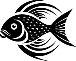 poisson - minimaliste et plat logo - vecteur illustration