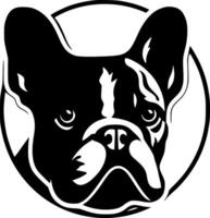 français bouledogue - minimaliste et plat logo - vecteur illustration