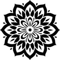 mandala, noir et blanc vecteur illustration