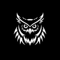 hibou - minimaliste et plat logo - vecteur illustration