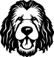 caniche chien - minimaliste et plat logo - vecteur illustration