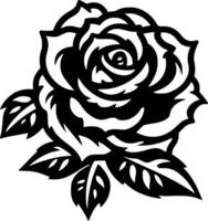 Rose - minimaliste et plat logo - vecteur illustration