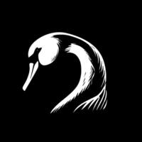 cygne, noir et blanc vecteur illustration