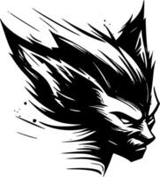 chat sauvage - minimaliste et plat logo - vecteur illustration
