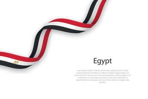 agitant ruban avec drapeau de Egypte vecteur