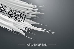 3d grunge brosse accident vasculaire cérébral drapeau de afghanistan vecteur