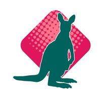 silhouette de une kangourou vecteur