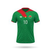 3d réaliste football Jersey burkina faso nationale équipe 2024 vecteur