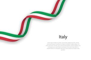 agitant ruban avec drapeau de Italie vecteur