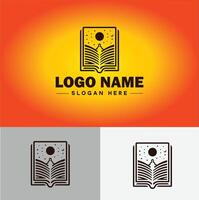 livre logo icône vecteur pour librairie livre entreprise éditeur encyclopédie bibliothèque éducation logo modèle
