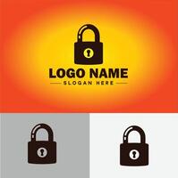 fermer à clé icône logo sécurité Sécurité protection vecteur pour affaires marque icône fermer à clé logo modèle
