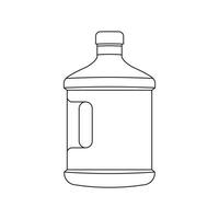 main tiré des gamins dessin dessin animé vecteur illustration l'eau gallon icône isolé sur blanc Contexte