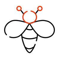 une linéaire conception icône de mon chéri abeille vecteur