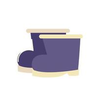 conception d'icône accessoire de bottes d'hiver violet vecteur