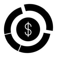 une icône de conception modifiable de tableau financier vecteur