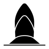 une unique conception icône de planche de surf vecteur