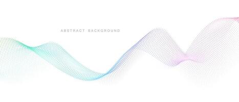 point couler particule vague courbe modèle concept de La technologie moderne des illustrations vecteur