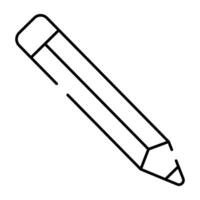 une icône d'outil d'écriture, conception linéaire de crayon vecteur