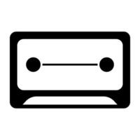 l'audio cassette icône dans solide conception vecteur