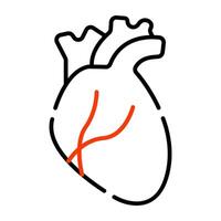 une contour conception icône de cœur vecteur