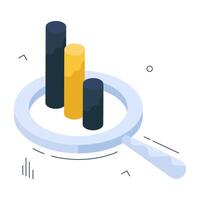 icône de conception moderne d'analyse de données vecteur